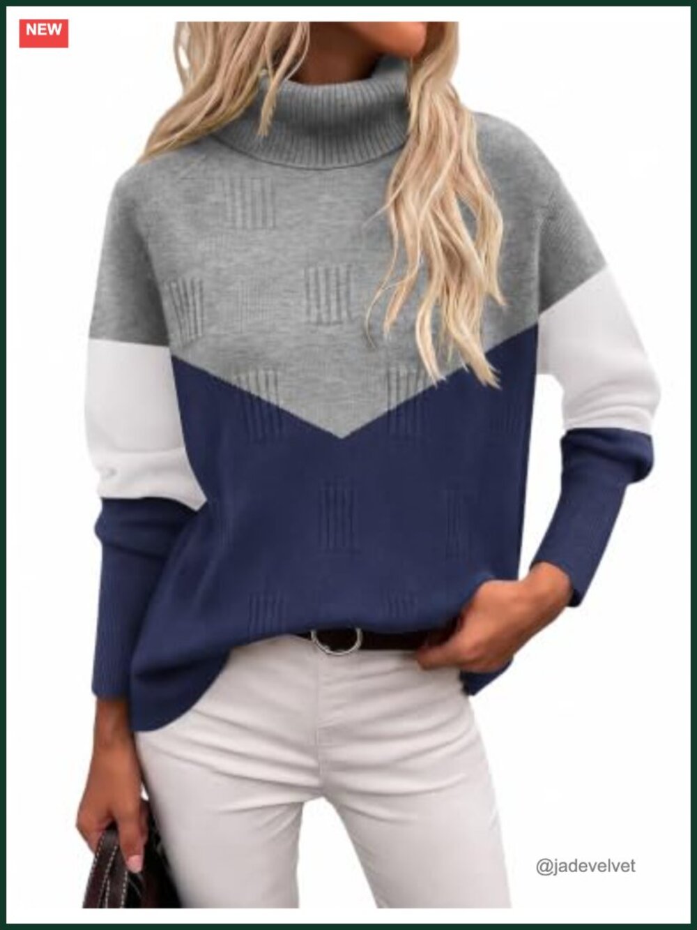 Women's Turtleneck Sweater Long Sleeve Knit Pullover Viscose Blend
